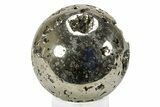 Polished Pyrite Sphere - Peru #231644-1